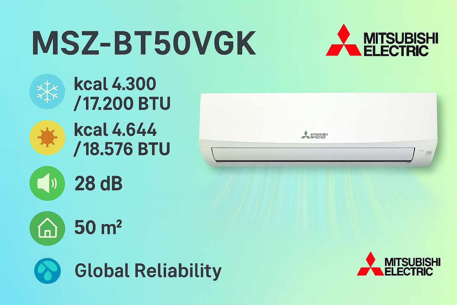 Mitsubishi MSZ-BT50VGK split AC unit