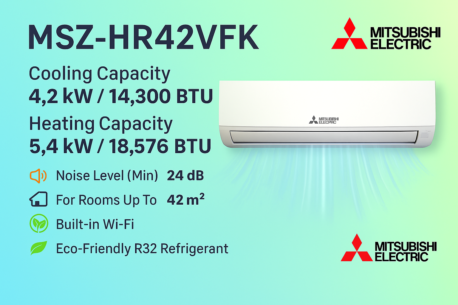 Mitsubishi MSZ-HR42VFK split AC unit